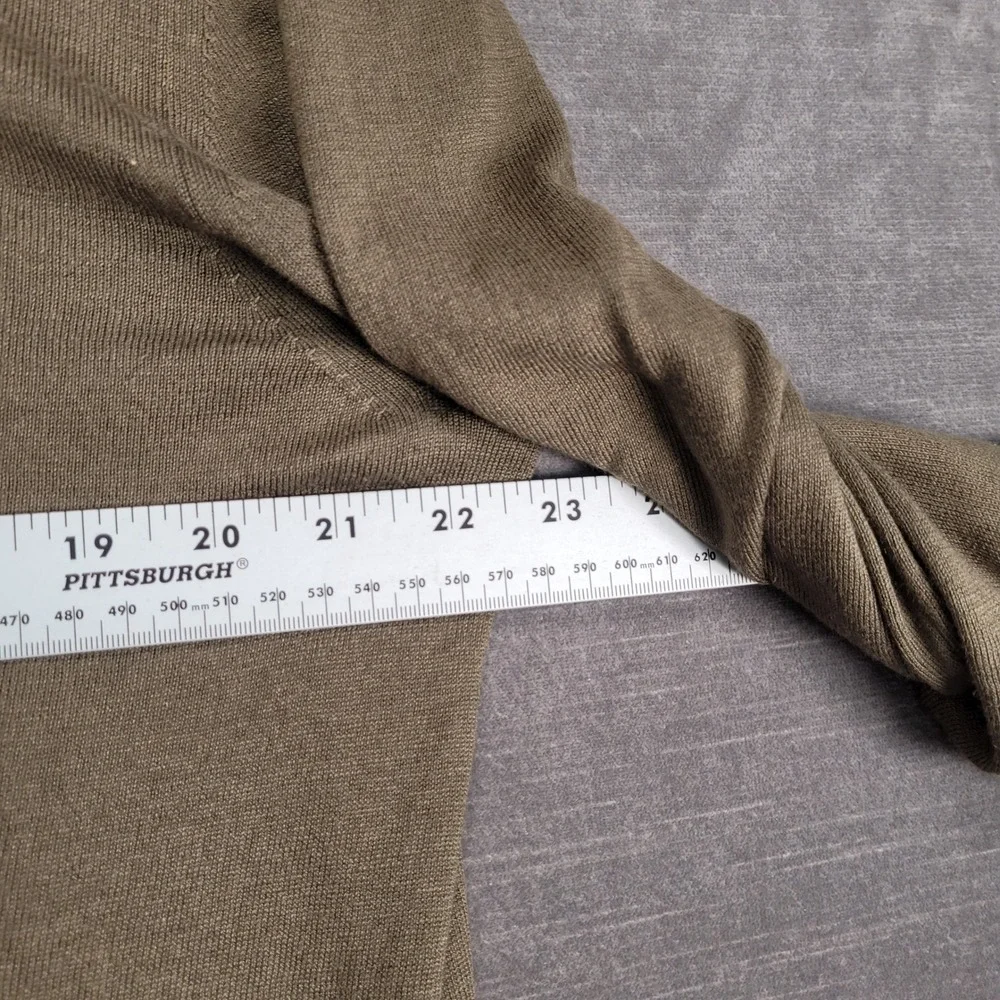 Banana Republic Silk Cashmere Blend Lightweight V-Neck Sweater Olive Green XL‎